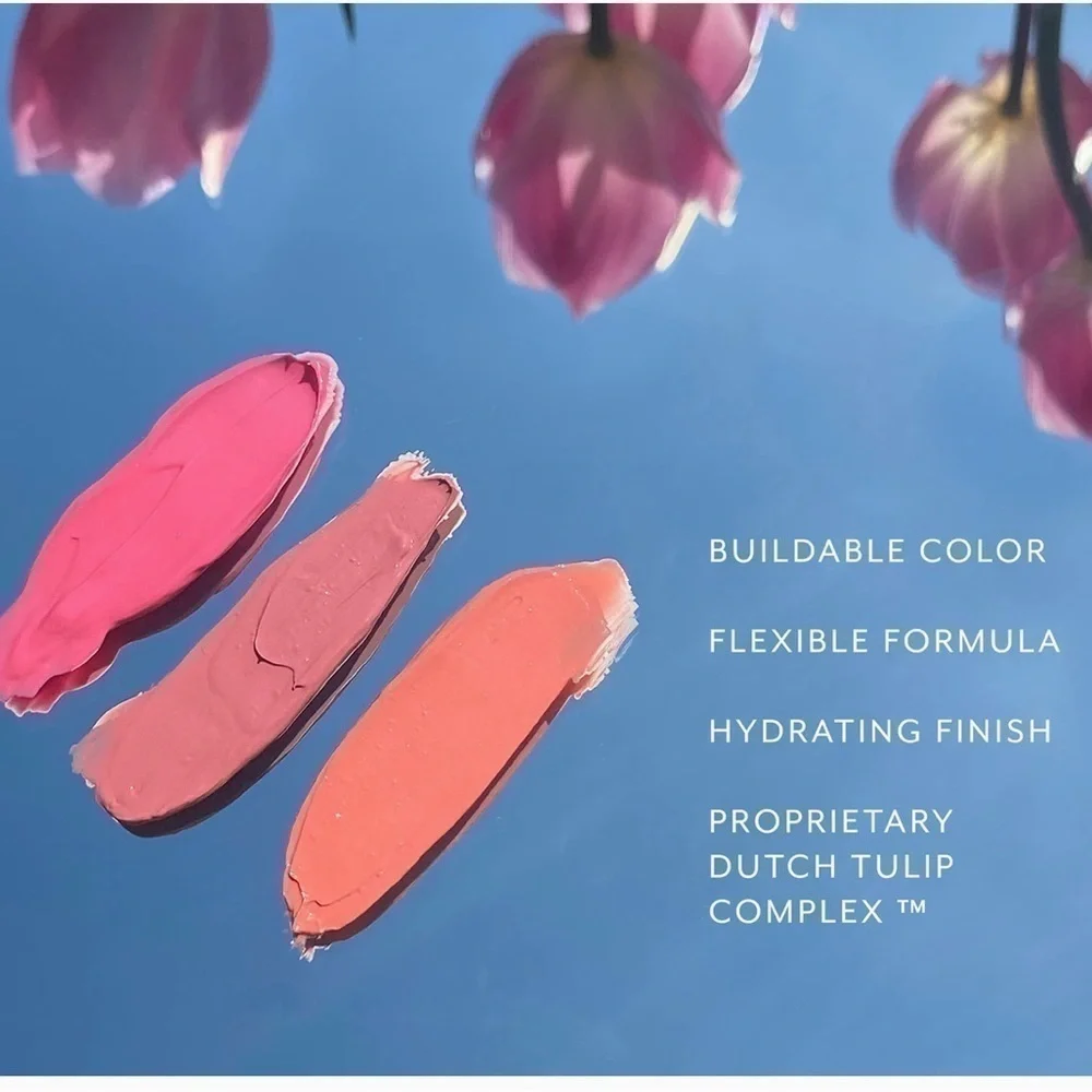 Bloomeffects Natural Tulip Tint Lip + Cheek Balm Clean Beauty (Crispa Coral) NEW